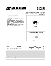 datasheet for BSP30 by SGS-Thomson Microelectronics