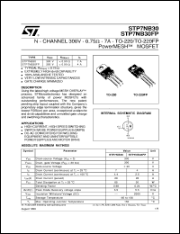 datasheet for STP7NB30 by SGS-Thomson Microelectronics