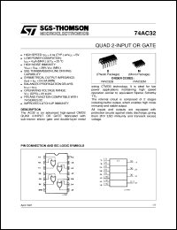 datasheet for 74AC32 by SGS-Thomson Microelectronics