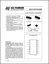 datasheet for HCF4532B by SGS-Thomson Microelectronics
