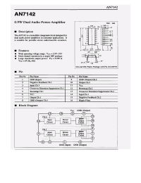 datasheet for AN7142 by Panasonic - Semiconductor Company of Matsushita Electronics Corporation