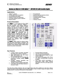 datasheet for CC2431 by Texas Instruments