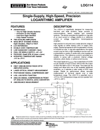 datasheet for LOG114 by Texas Instruments