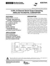 datasheet for ADS7844E
 by Texas Instruments