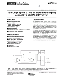 datasheet for ADS8320E
 by Texas Instruments