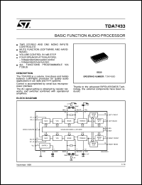 datasheet for TDA7433D by SGS-Thomson Microelectronics