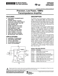 datasheet for OPA381 by Texas Instruments