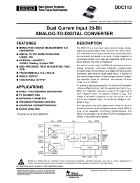 datasheet for DDC112U
 by Texas Instruments