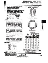 datasheet for SN54LS83A
 by Texas Instruments