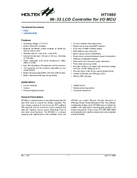 datasheet for HT1660 by Holtek Semiconductor Inc.