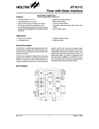 datasheet for HT1611A
 by Holtek Semiconductor Inc.