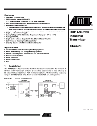datasheet for ATmega169L-4MC
 by ATMEL Corporation