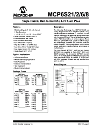 datasheet for MCP6S28-I/P
 by Microchip Technology, Inc.