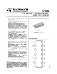 datasheet for EF9345 by SGS-Thomson Microelectronics