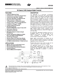 datasheet for ADS1258 by Texas Instruments