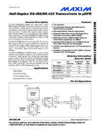datasheet for MAX13485E by Maxim Integrated Producs