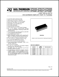 datasheet for ST6365B by SGS-Thomson Microelectronics