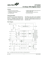 datasheet for HT16562 by Holtek Semiconductor Inc.
