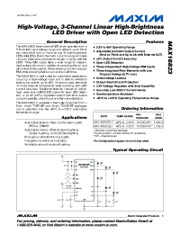 datasheet for MAX16823ATE+ by Maxim Integrated Producs