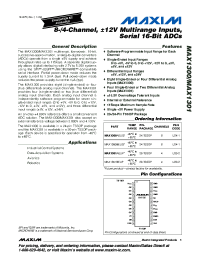 datasheet for MAX1300 by Maxim Integrated Producs