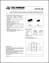 datasheet for TS374I by SGS-Thomson Microelectronics