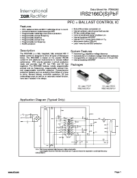 datasheet for IRS2166D by International Rectifier