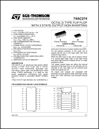 datasheet for 74AC374 by SGS-Thomson Microelectronics