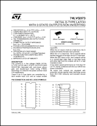 datasheet for 74LVQ373 by SGS-Thomson Microelectronics