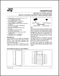 datasheet for 74VHCT373A by SGS-Thomson Microelectronics