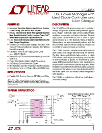 datasheet for LTC4085EDE by Linear Technology