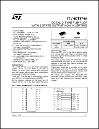 datasheet for 74VHCT374A by SGS-Thomson Microelectronics