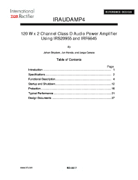 datasheet for IRAUDAMP4 by International Rectifier