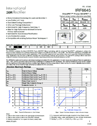 datasheet for IRF6645 by International Rectifier