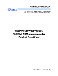 datasheet for W90P710 by Winbond Electronics
