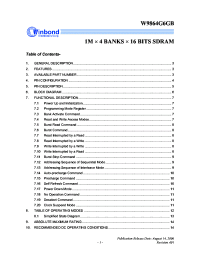 datasheet for W9864G6GB by Winbond Electronics