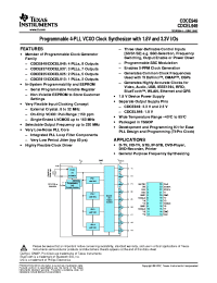 datasheet for CDCE949 by Texas Instruments