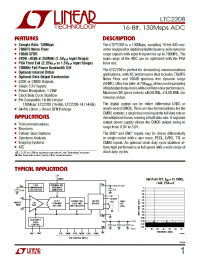 datasheet for LTC2208CUP
 by Linear Technology