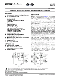datasheet for ADS1274 by Texas Instruments