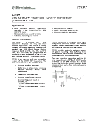 datasheet for CC1101 by Texas Instruments