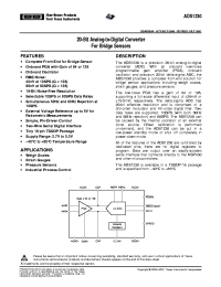datasheet for ADS1230 by Texas Instruments