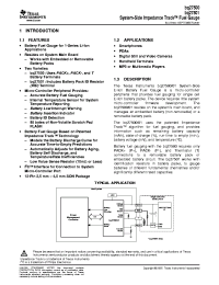 datasheet for BQ27500 by Texas Instruments