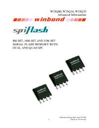 datasheet for W25Q80 by Winbond Electronics