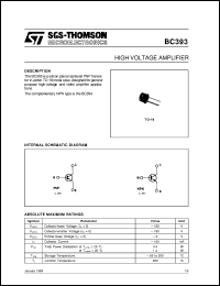 datasheet for BC393 by SGS-Thomson Microelectronics
