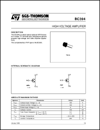 datasheet for BC394 by SGS-Thomson Microelectronics