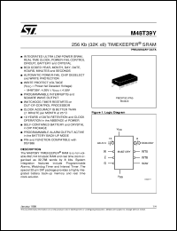 datasheet for M48T39Y by SGS-Thomson Microelectronics