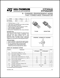 datasheet for STP4NA40FI by SGS-Thomson Microelectronics