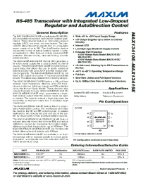 datasheet for MAX13410E by Maxim Integrated Producs