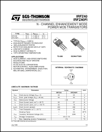 datasheet for IRFZ40 by SGS-Thomson Microelectronics