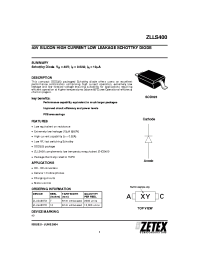 datasheet for ZLLS400TC by Zetex Semiconductor