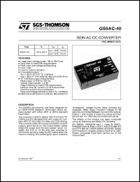 datasheet for GS5AC-40 by SGS-Thomson Microelectronics